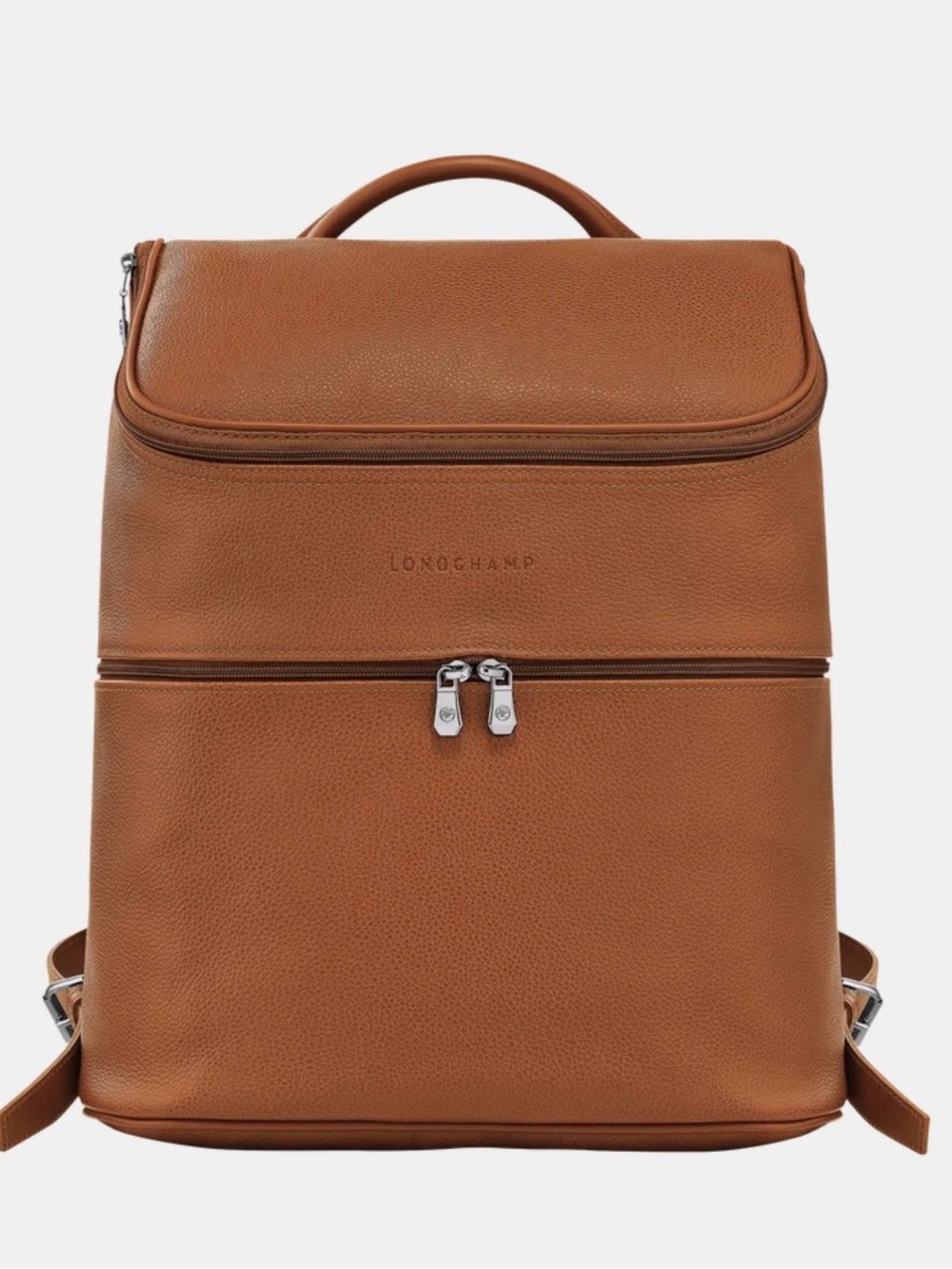 Longchamp Brown Leather Duffel Bag